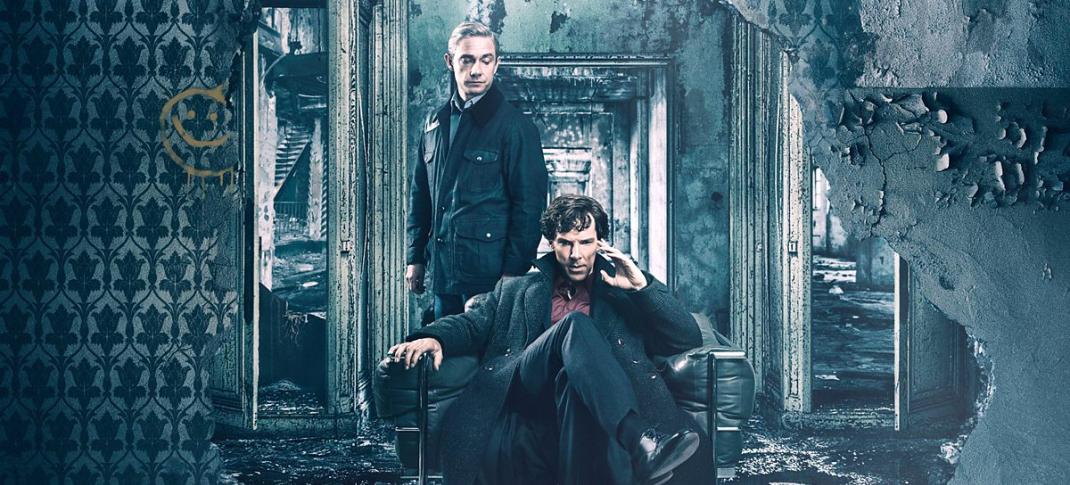 Picture shows Sherlock Holmes (Benedict Cumberbatch) and Dr. John Watson (Martin Freeman) in the ruins of 221B Baker Street