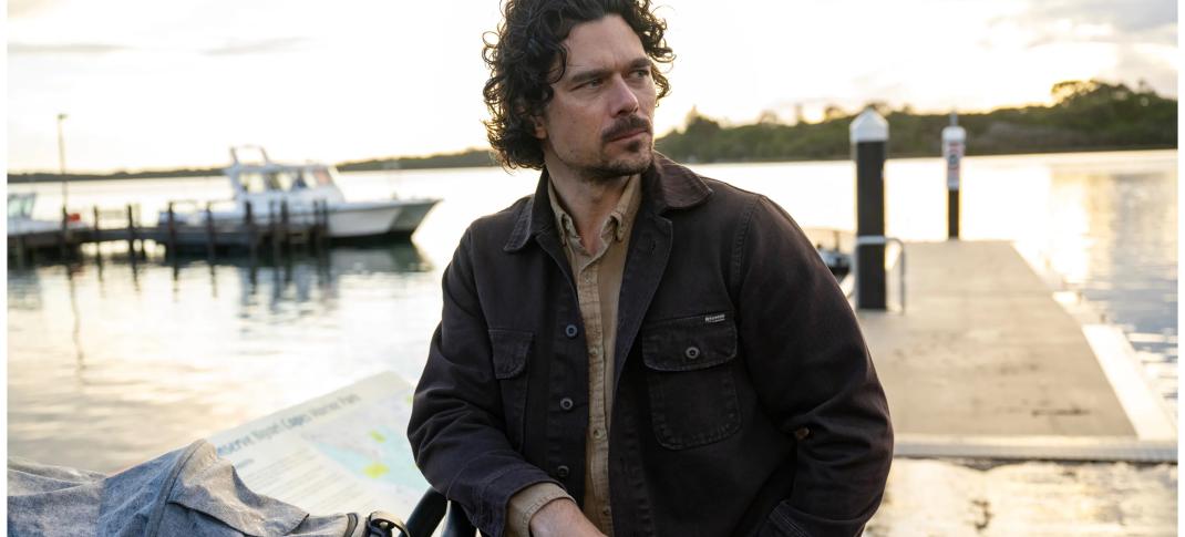 Luke Arnold as Martin Scarsden in 'Scrublands' Season 2