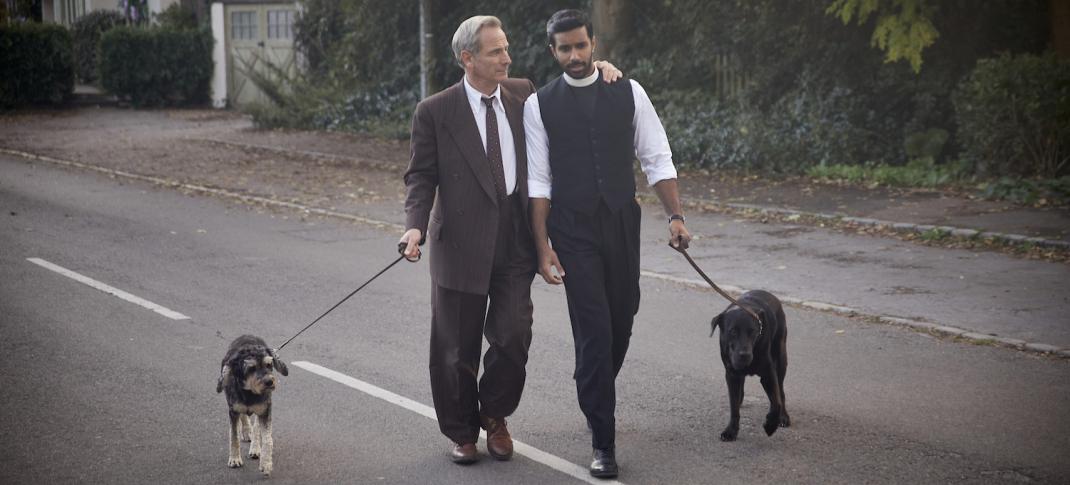 Rishi Nair and Robson Green in "Grantchester" Season 9