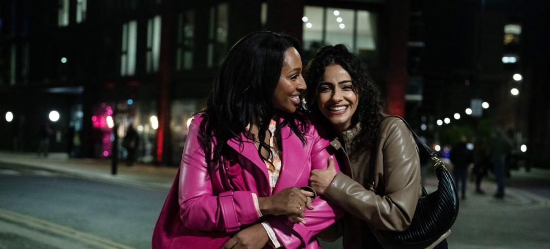 Mandip Gill and Alexandra Burke in "Curfew"