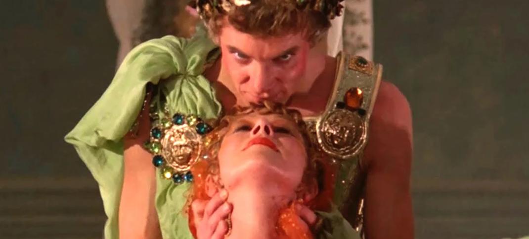 Malcolm McDowell as Caligula and Helen Mirren as Caesonia in 'Caligula: The Ultimate Cut'