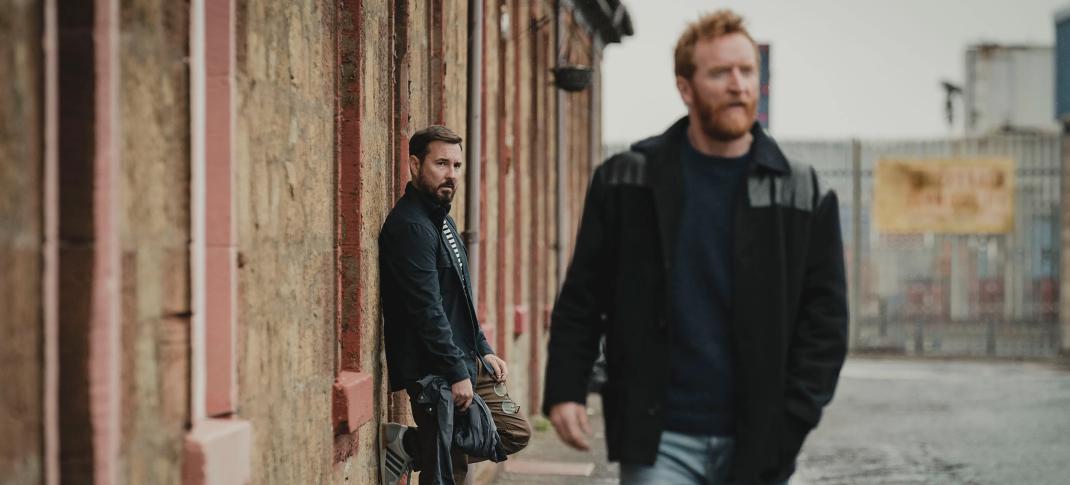 Martin Compston as Jimmy and Tony Curran as Tully in 'Mayflies' 