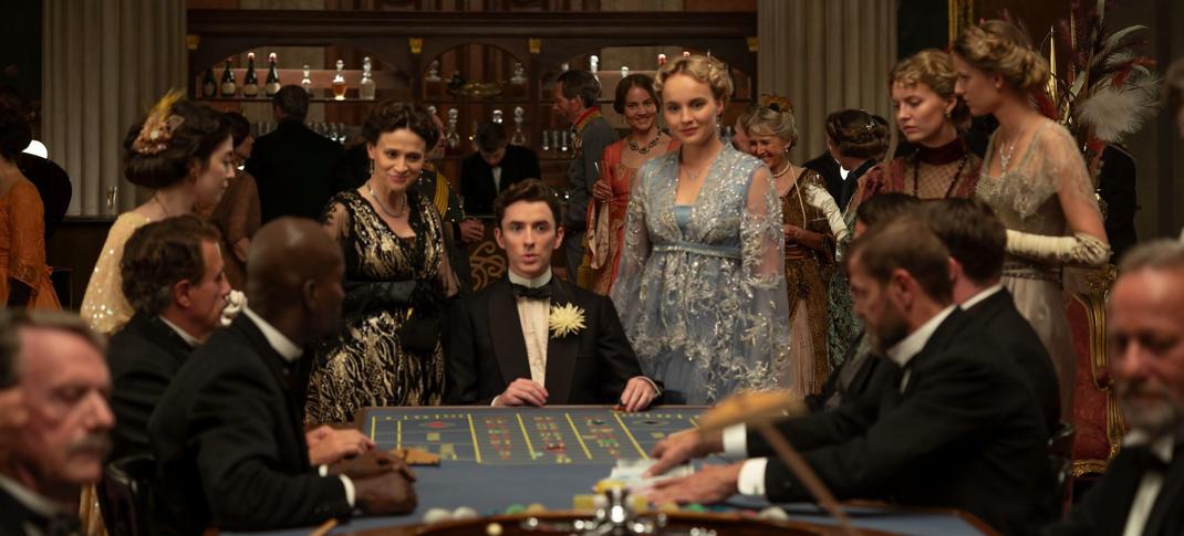 Charlene Mckenna as Leah Liebermann, Matthew Beard as Max Liebermann, and Luise Von Finckh as Clara Weiss in 'Vienna Blood' Season 4