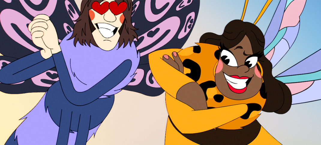 Animated Butterfly Noel Fielding and Animated Bee Alison Hammond in 'The Great British Baking Show's First Trailer