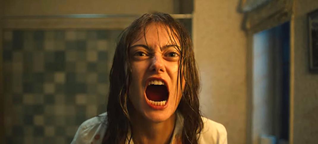 Ella Purnell as Rhiannon Lewis screaming in 'Sweetpea'