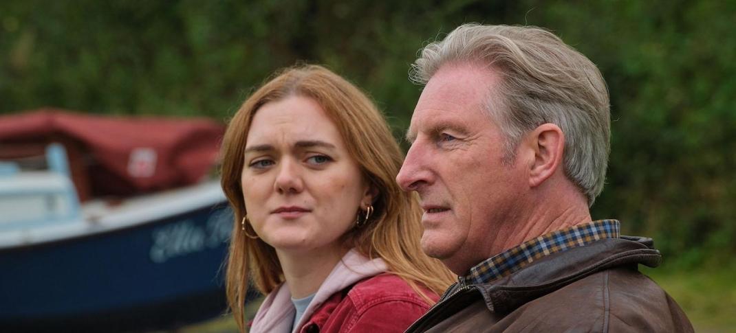 Picture shows: An emotional moment as Ridley (Adrian Dunbar) and Tasha (Chloe Harris) say good-bye