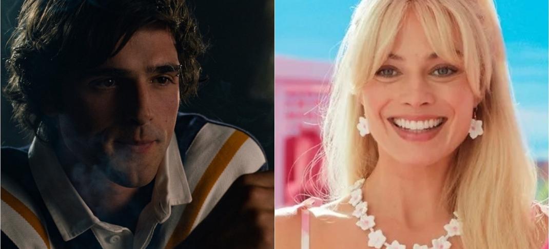 Jacob Elordi in "Saltburn" and Margot Robbie in "Barbie"