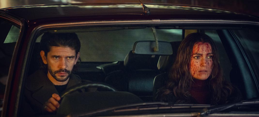 Ben Whishaw as Sam and Keira Knightley as Helen in 'Black Doves'