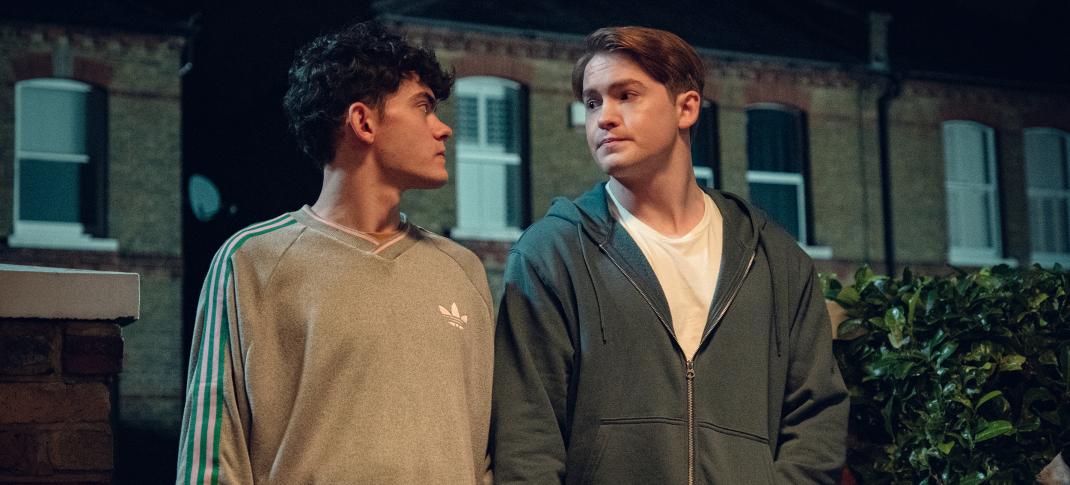 Kit Conner as Nick and Joe Locke as Charlie in 'Heartstopper' Season 3
