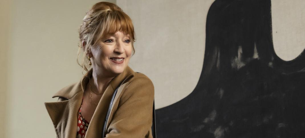 Lesley Manville as Susan Ryeland in 'Moonflower Murders'