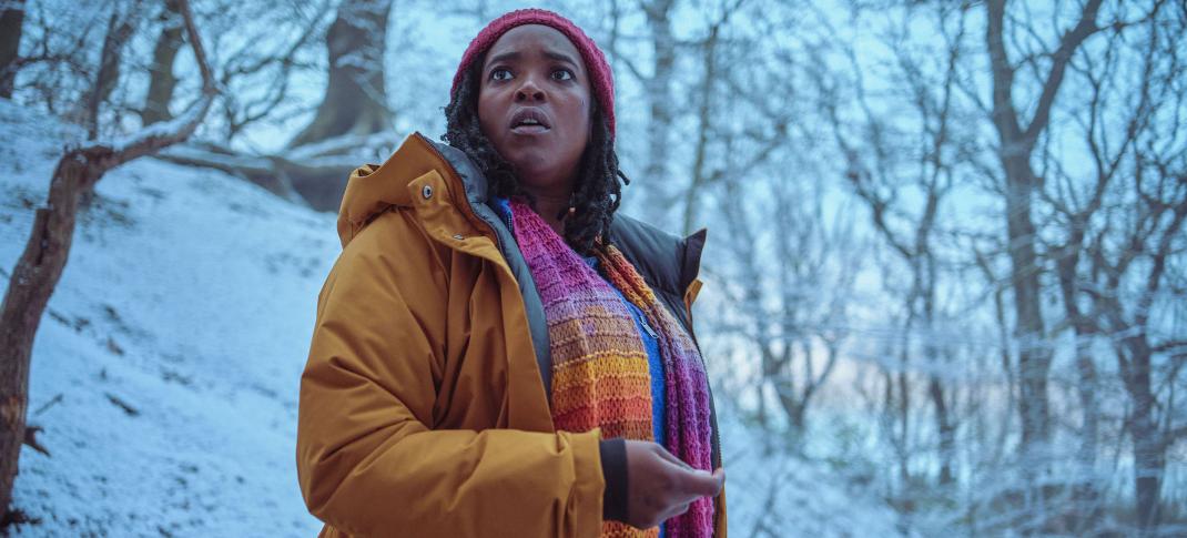 Wunmi Mosaku as DC Riya Ajunwa in "Passenger"