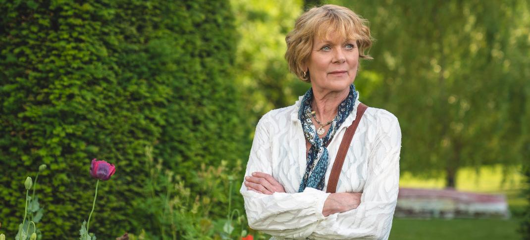 Samantha Bond as Judith Potts in 'The Marlow Murder Club' Season 1