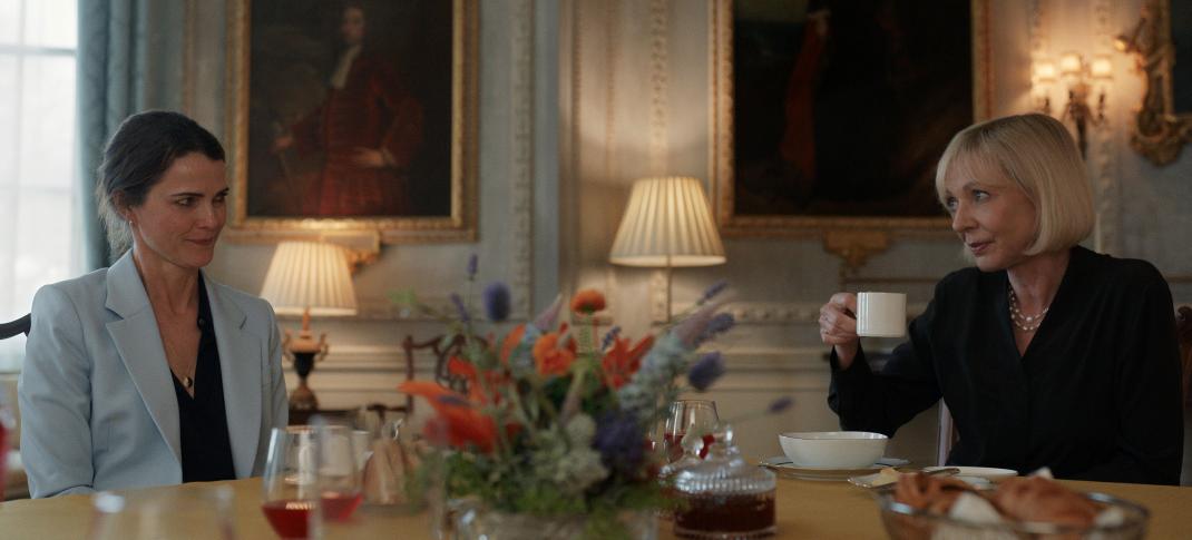 Keri Russell as Kate Wyler, Allison Janney as Grace in 'The Diplomat' Season 2