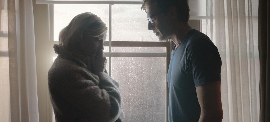 Cate Blanchett as Catherine Ravenscroft and Sacha Baron-Cohen as Robert Ravenscroft in 'Disclaimer'