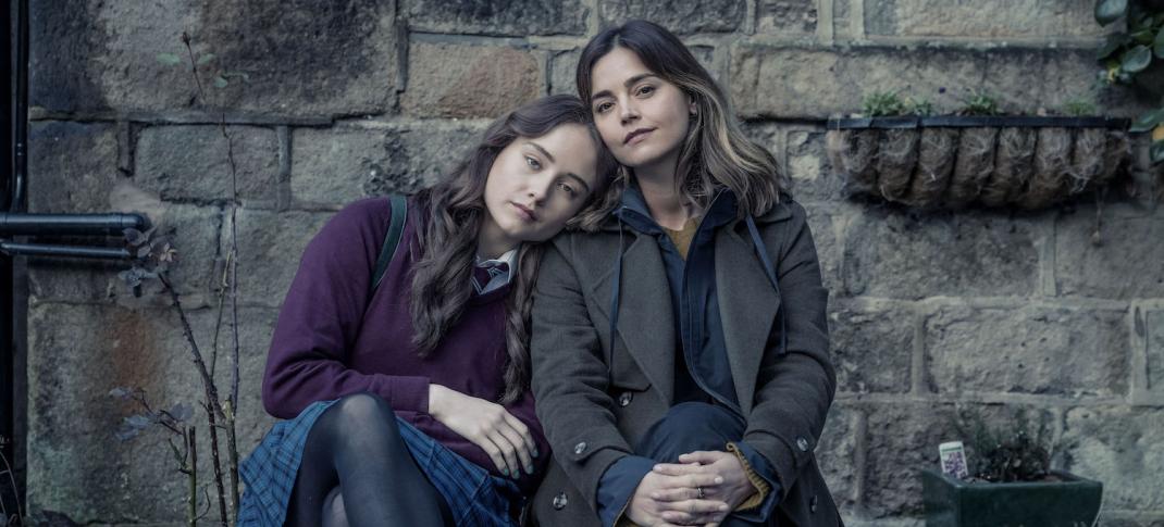 Jenna Coleman and Ruby Stokes in "The Jetty"