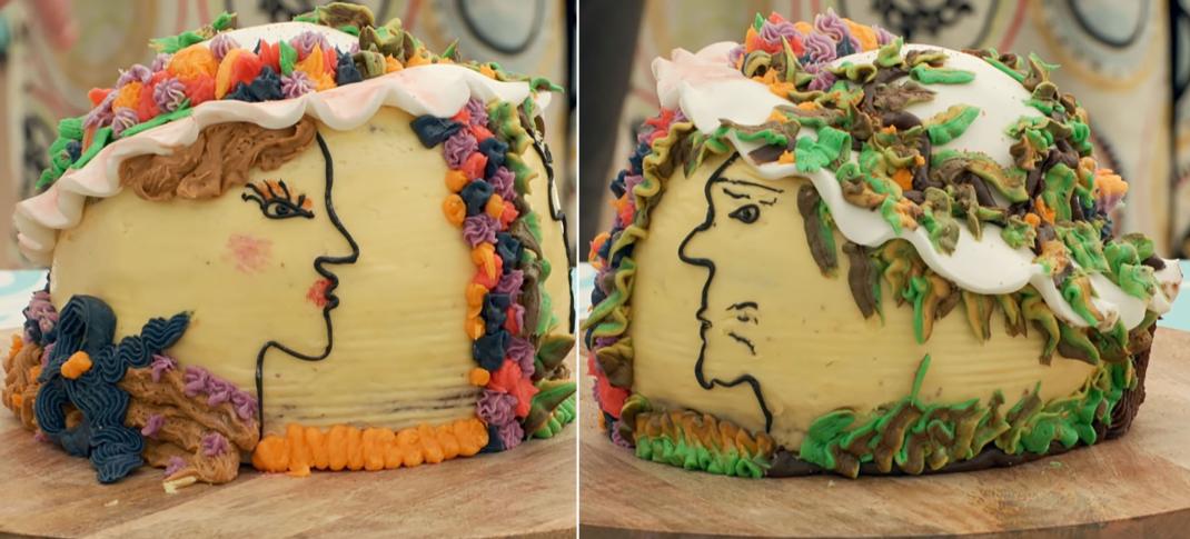 The Two Sides of Nelly’s Woman in Autumn Showstopper from 'The Great British Baking Show's Season 15 Autumn Week   