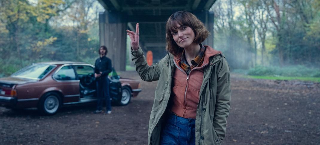 Keira Knightley as Helen and Ben Whishaw as Sam in 'Black Doves' Season 1