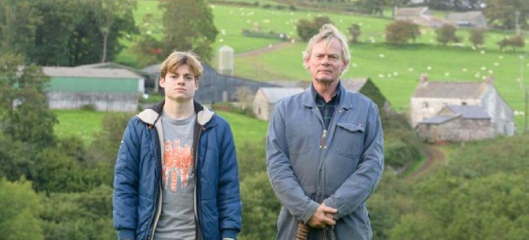 Louis Ashbourne Serkis as Johnny Williams and Martin Clunes as Nathan Williams in 'Out There' Season 1