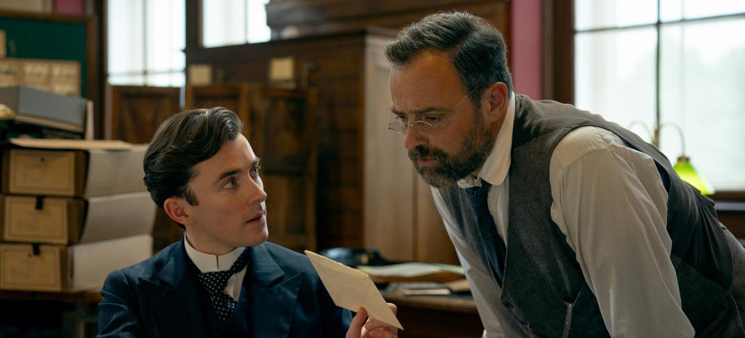 Matthew Beard as Max and Juergen Maurer as Oskar in Vienna Blood Season 4