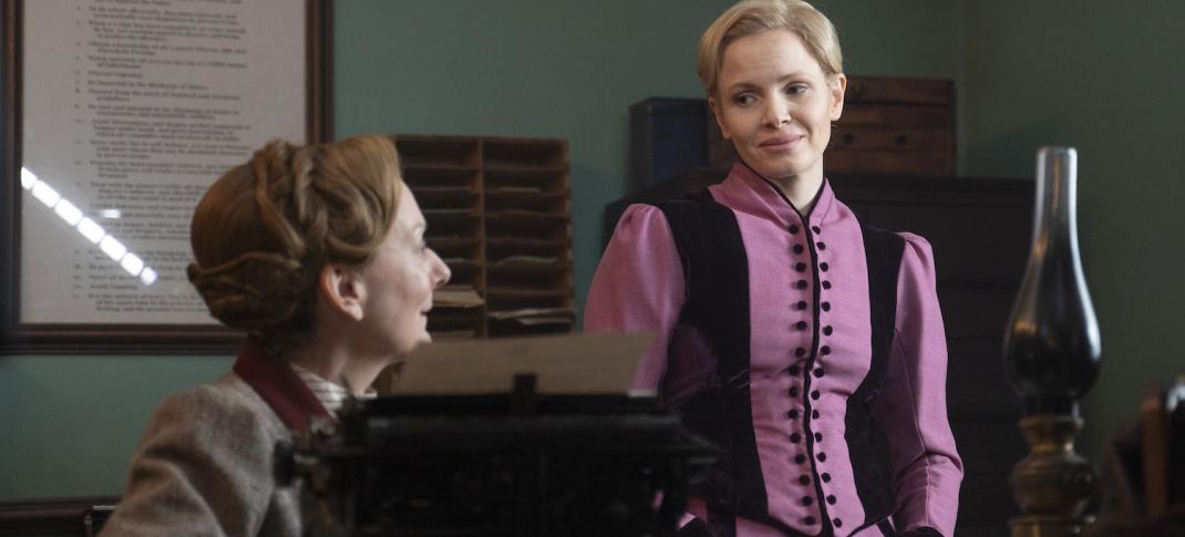 Kate Phillips and Cathy Belton in "Miss Scarlet" Season 5
