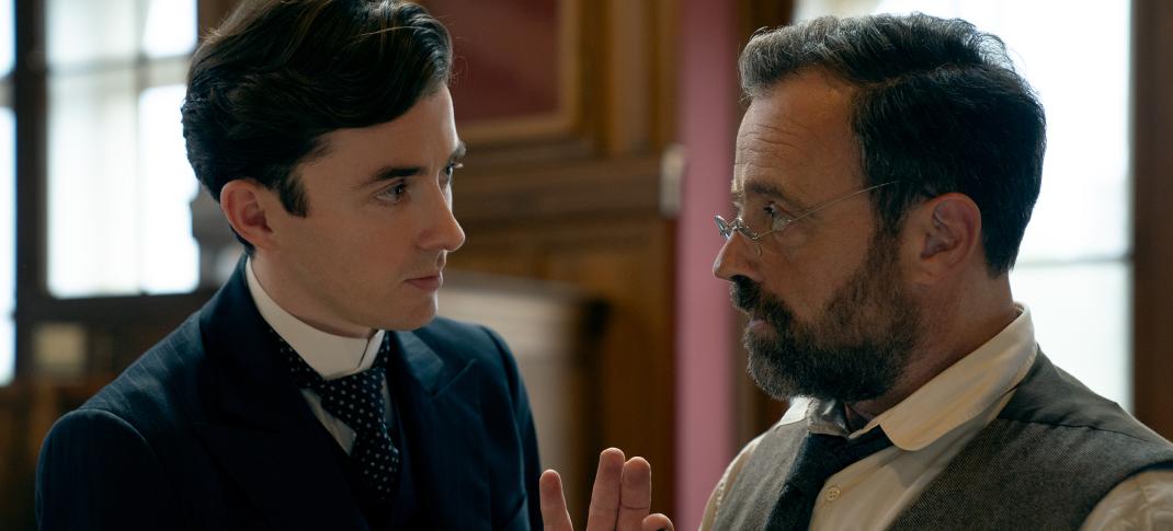 Matthew Beard as Max and Juergen Maurer as Oskar in 'Vienna Blood' Season 4