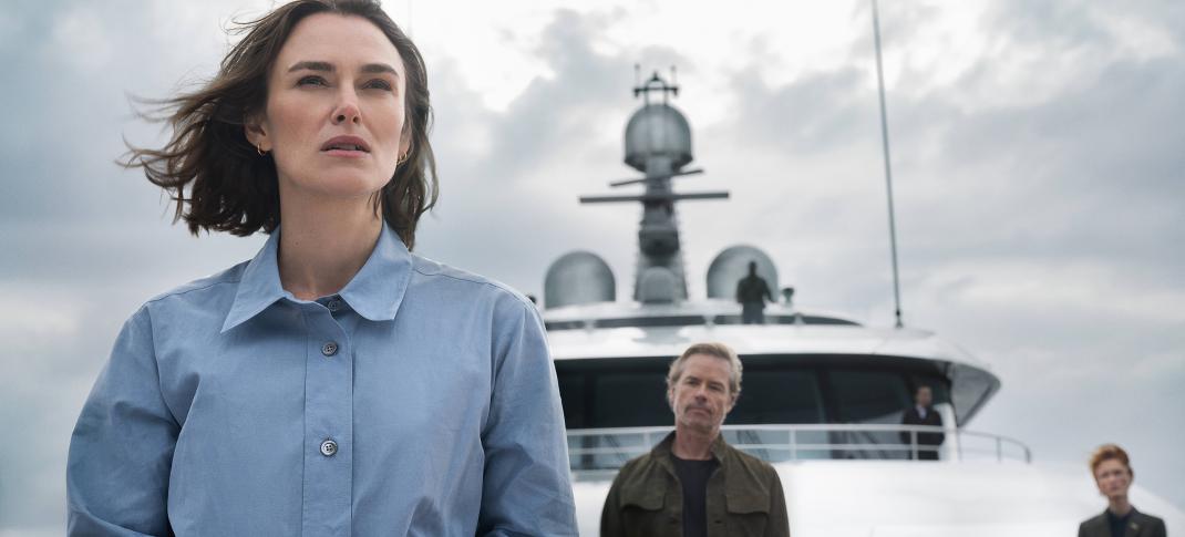 Keira Knightley in the first image from 'Woman in Cabin 10'
