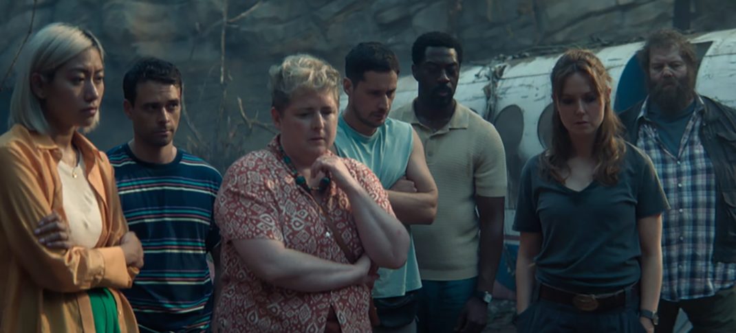 Jan Le, Oscar Foronda, Siobhán McSweeney, Peter Gadiot, David Ajala, Lydia Wilson, and Ólafur Darri Ólafsson in 'Nine Bodies in a Mexican Morgue'