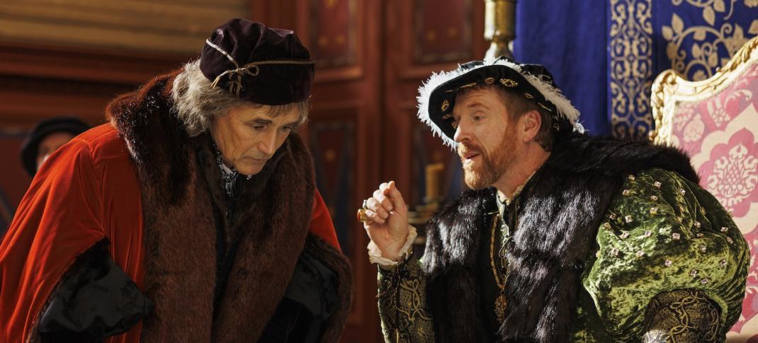 Mark Rylance and Damian Lewis in "Wolf Hall: The Mirror and the Light"