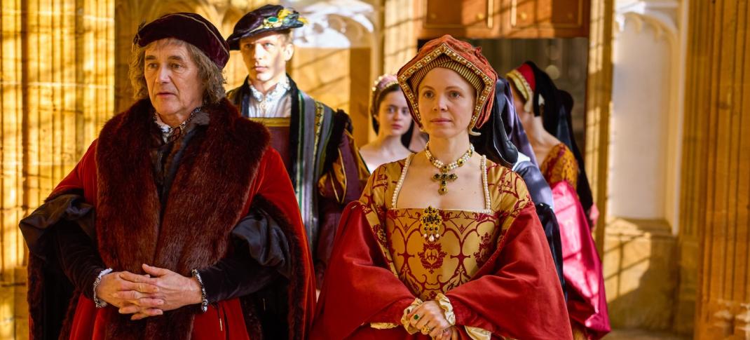 Mark Rylance and Kate Phillips in "Wolf Hall: The Mirror and the Light"