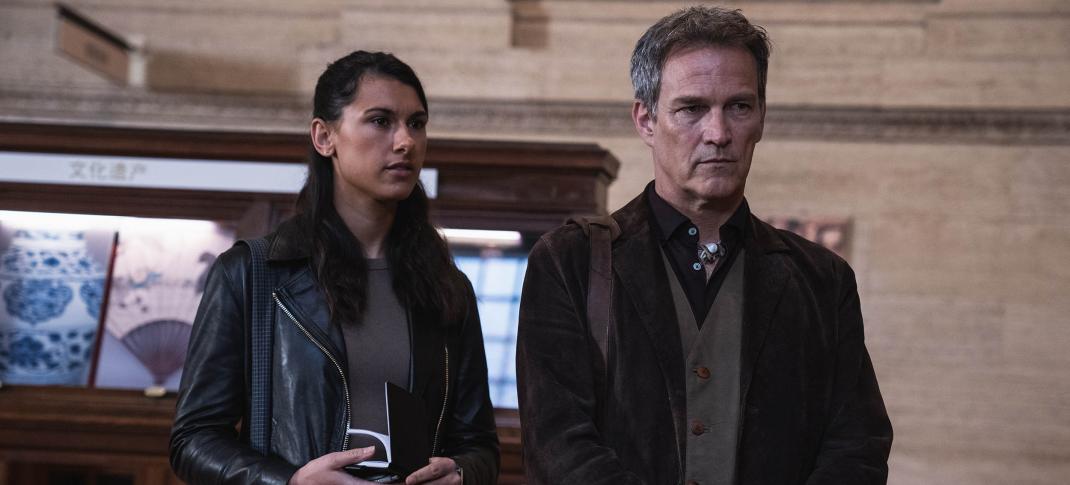 Stephen Moyer as DI Mick Palmer and Nina Singh as DC Shazia Malik in 'Art Detective'