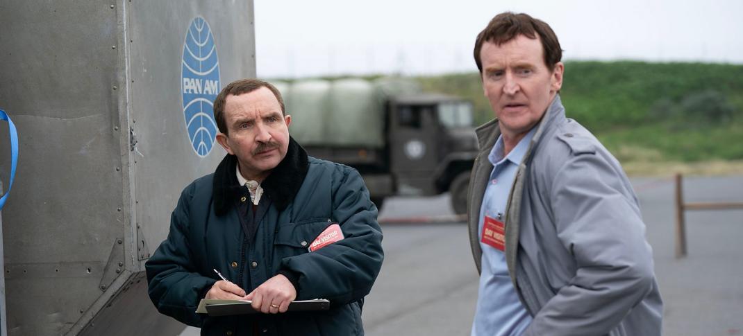 Eddie Marsan as Tom Thurman and Tony Curran as DCI Harry Bell in 'The Bombing of Pan Am 103'