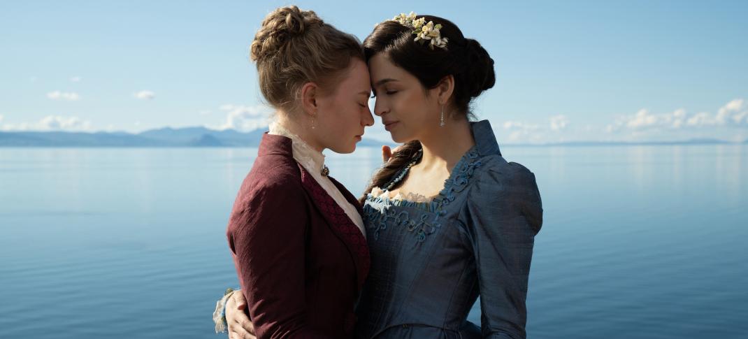 Mia Threapleton and Josie Totah in "The Buccaneers" Season 2