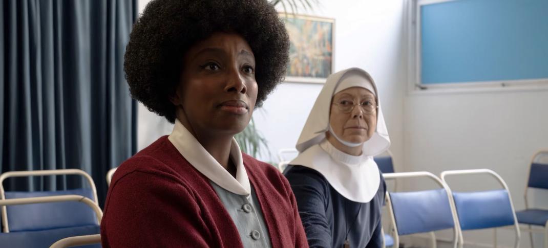 Renee Bailey as Joyce and Jenny Agutter as Sister Julienne in 'Call the Midwife' Season 14