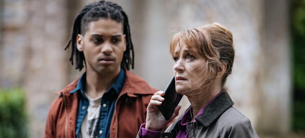 Jane Seymour and Rohan Nedd in "Harry Wild" Season 4