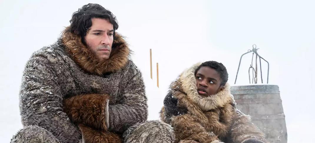 Tom Ellis as Titch Wilde and Eddie Karanja as Washington Black in 'Washington Black'