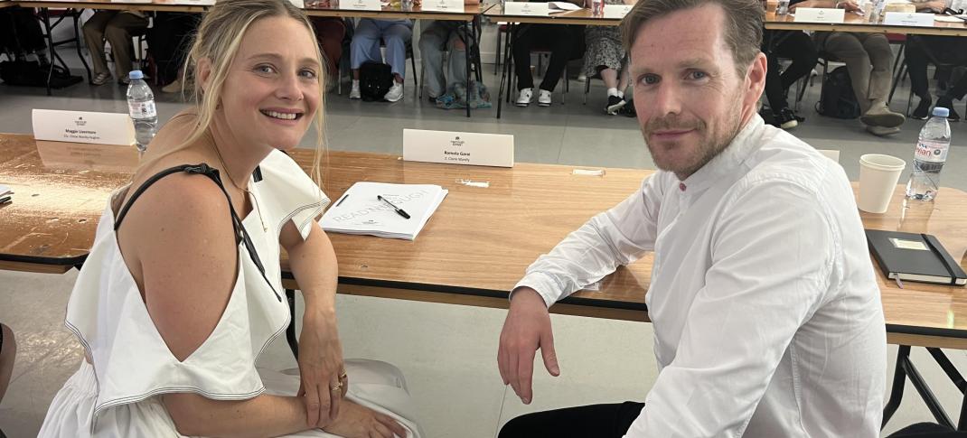 Romola Garai and Sean Evans at the 'Betrayal' Table Read