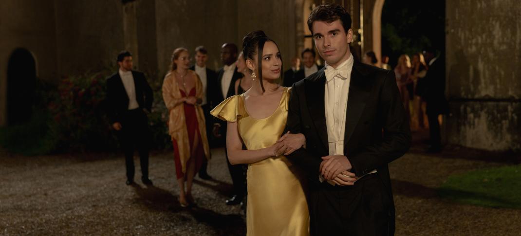 Sofia Carson as Anna and Corey Mylchreest as Jamie in 'My Oxford Year'