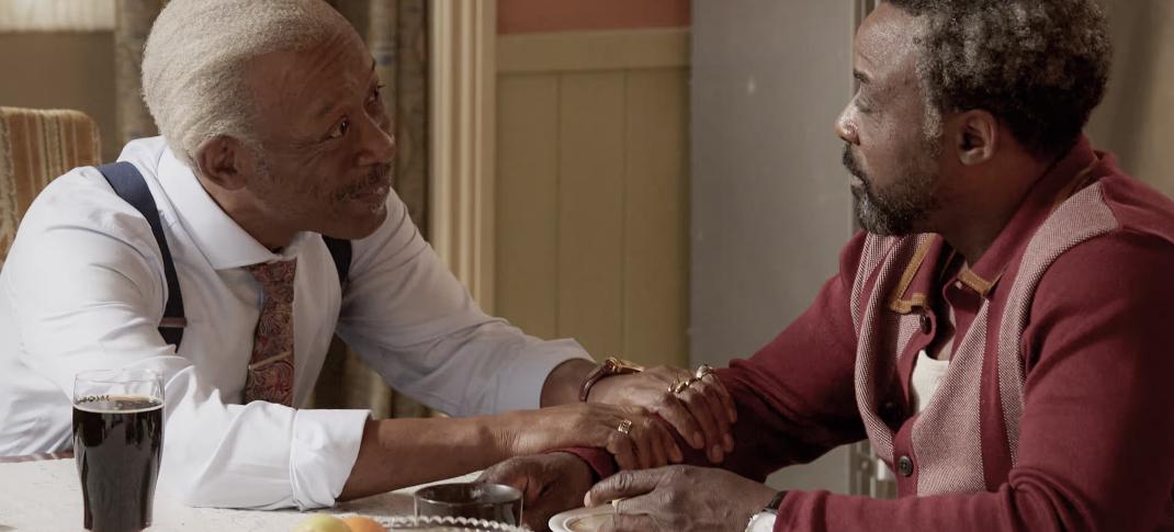 Lennie James as Barry Walker and Ariyon Bakare as Morris De La Roux in 'Mr Loverman'