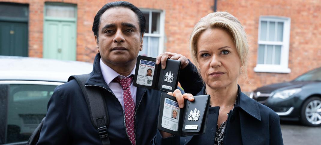Sinead Keenan and Sanjeev Baskar in 'Unforgotten' Season 6