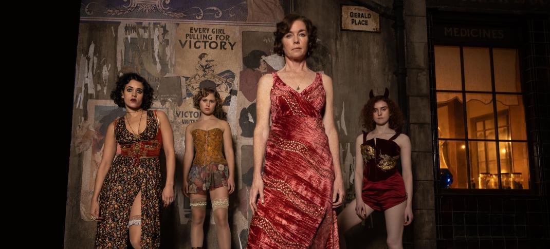 Julianne Nicholson and the cast of "Dope Girls"
