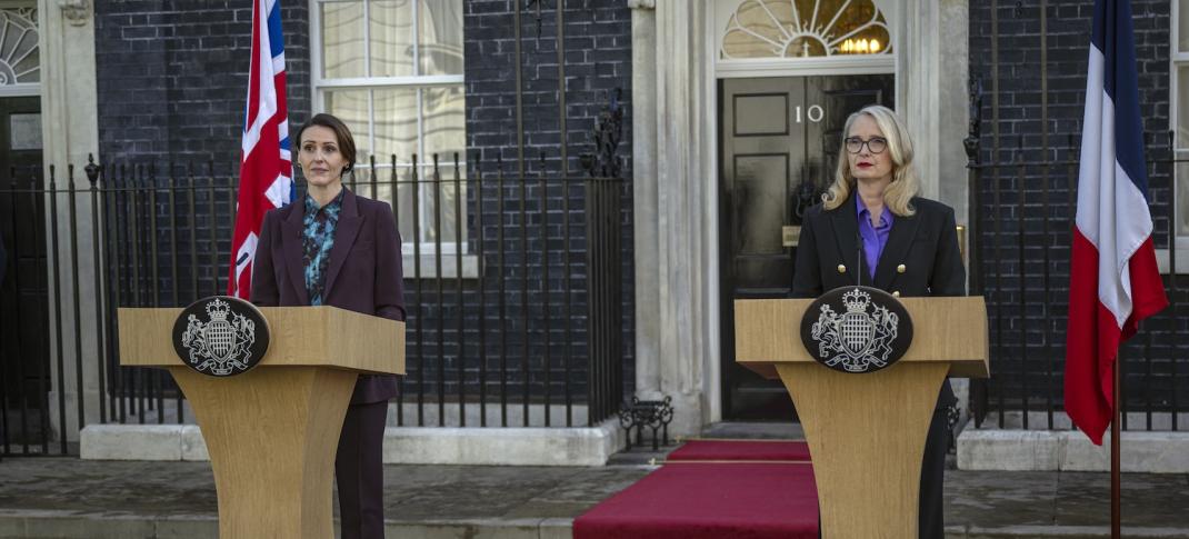 Suranne Jones and Julie Delpy in "Hostage"