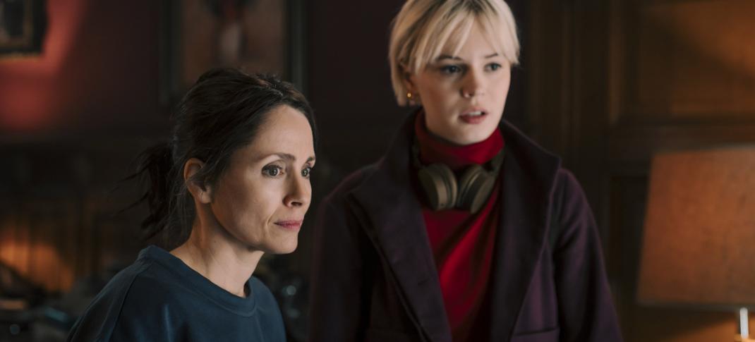 Ella Maisy Purvis as Patience Evans and Laura Fraser as Bea Metcalf in 'Patience' Season 1