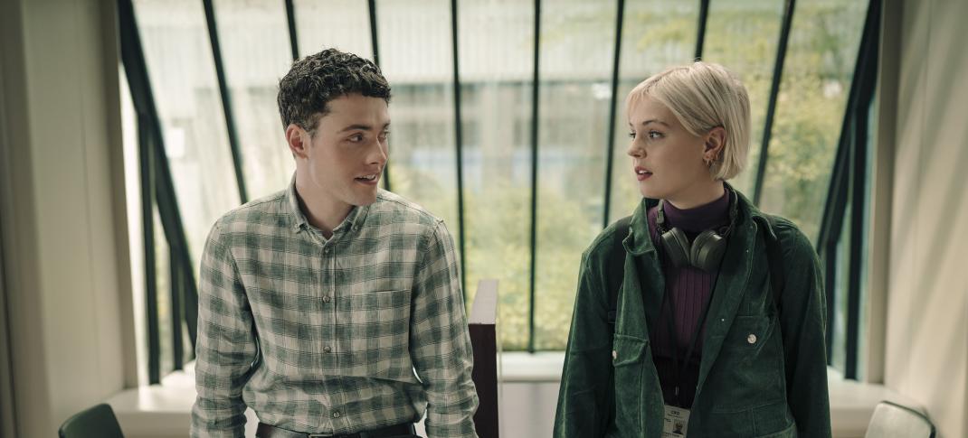 Ella Maisy Purvis as Patience Evans and Tom Lewis as Elliot Scott in 'Patience' Season 1