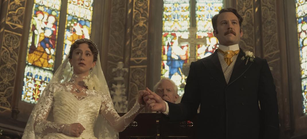 Taissa Farmiga and Ben Lamb in 'The Gilded Age' Season 3