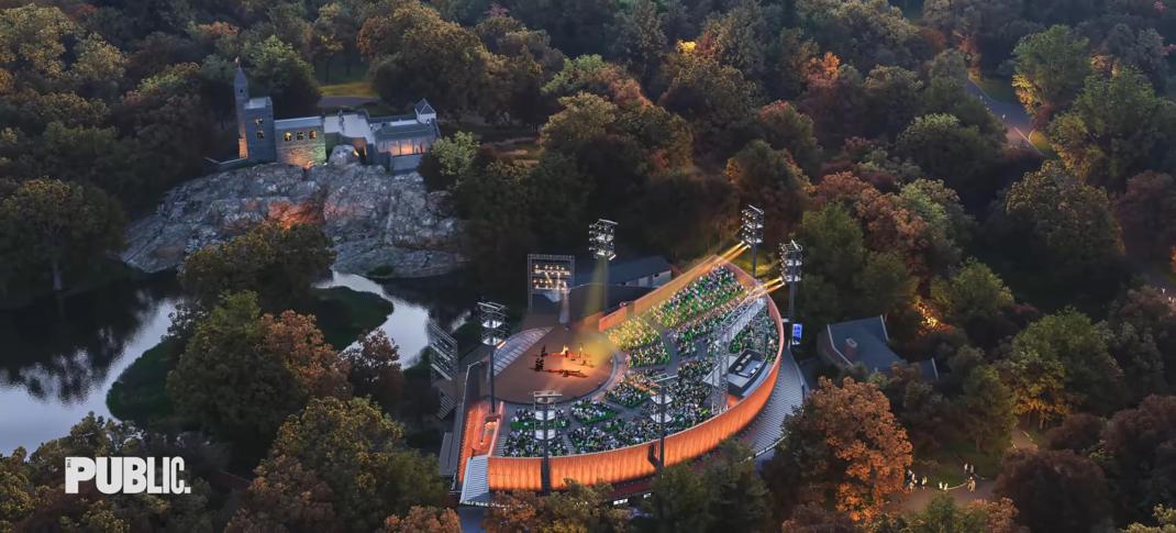 The newly renovated Delacorte Theater