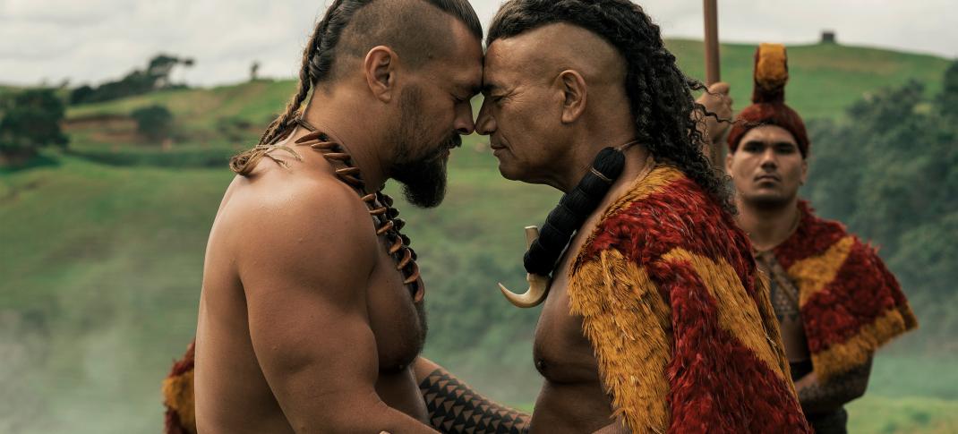 Jason Momoa and Temuera Morrison in 'Chief of War'