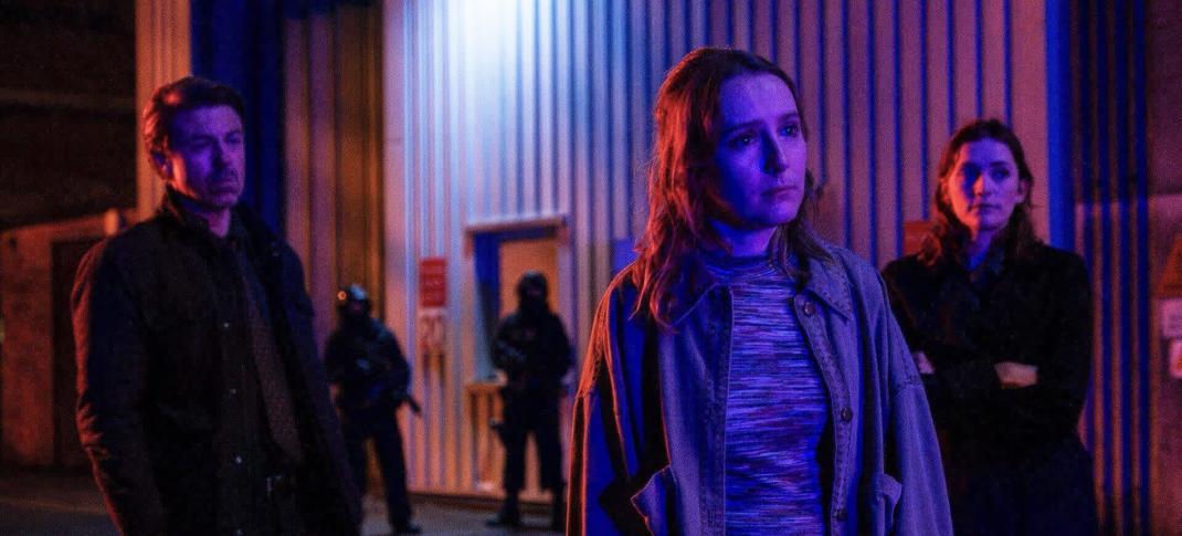 Andrew Buchan, Rose Ayling Ellis and Charlotte Ritchie in 'Code of Silence' Season 1