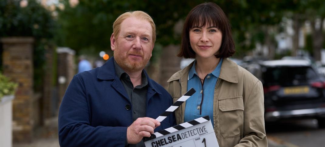 Adrian Scarborough and Vanessa Emme kick off "The Chelsea Detective" Season 4