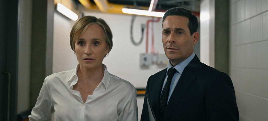 Kristin Scott Thomas and James Callis in 'Slow Horses' Season 5