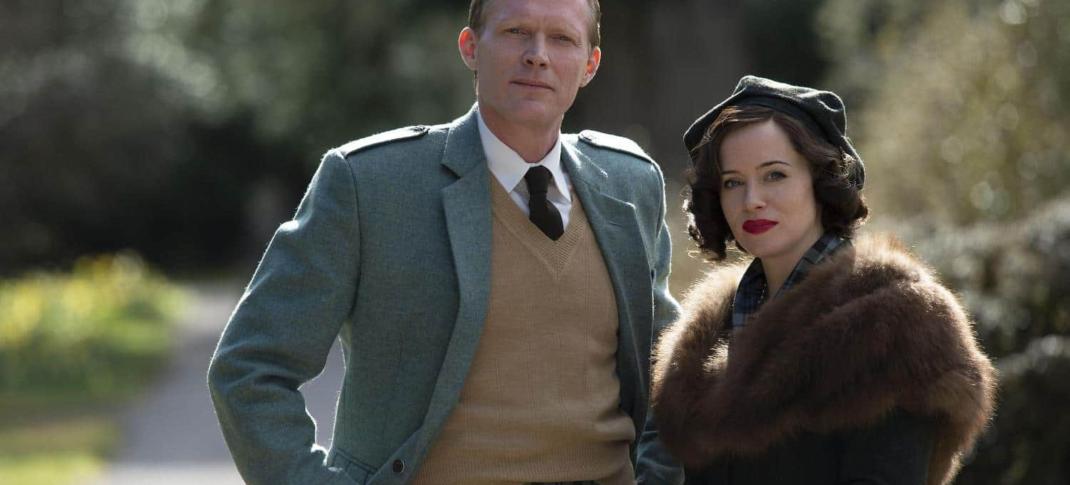 Paul Bettany and Claire Foy as the Duke and Duchess of Argyll in A very British Scandal